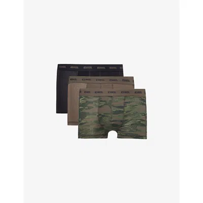 Diesel Mens Multi Damien Branded-waistband Pack Of Three Stretch-cotton Boxers Xl