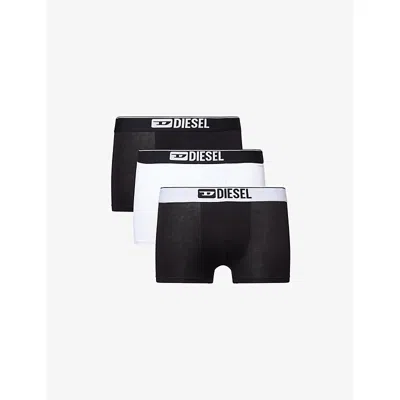 Diesel Mens Multi Damien Branded-waistband Pack Of Three Stretch-cotton Boxers