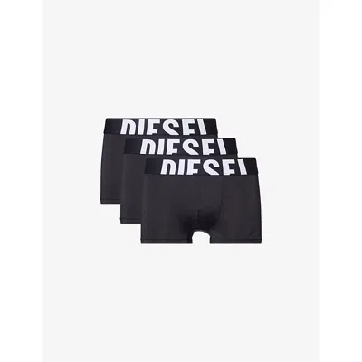Diesel Mens Multi-coloured Damien Pack-of-three Stretch-jersey Boxer Shorts In Black