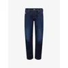 Diesel Mens Dark Blue 1986 Larkee-beex 009zs Regular-fit Denim Jeans