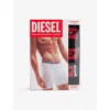 Diesel Mens Branded-waistband Pack Of Three Stretch-cotton Boxers E4101