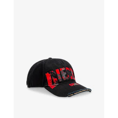 Diesel Mens 9xx C-hase Distressed Denim Baseball Cap