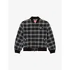 Diesel Padded Bomber Jacket In Check Flannel In 9xxa