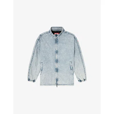 Diesel Mens 01 J-wilson Denim-effect Woven Jacket In Blue