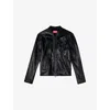 Diesel L-krix Leather Biker Jacket In 9xx