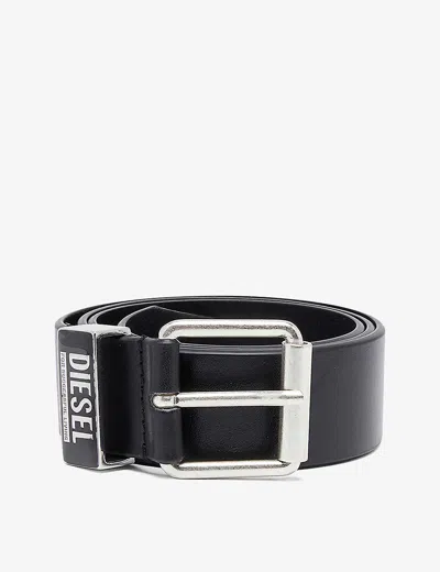 Diesel Mens  Logo-embellished Leather Belt In T8013