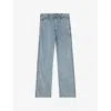 Diesel Mens 01 P-hantik-chino Denim-effect Straight-leg Woven Trousers In Blue