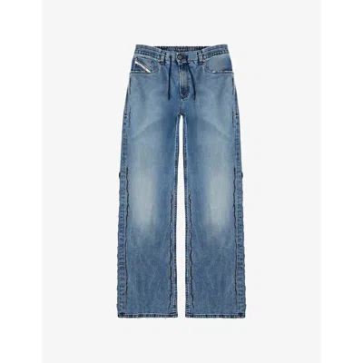 Diesel Mens 01 Relaxed 2080 D-reel Relaxed-fit Denim Jeans