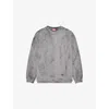 Diesel Mens 93ra S-baxt-t1 Cracked-effect Cotton-jersey Sweatshirt In Gray