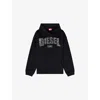 Diesel Hoodie With Destroyed-effect Logo Print In 9xx