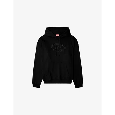 DIESEL MENS 9XX S-UMMER-BIGOVAL LOGO-EMBOSSED COTTON HOODY XL