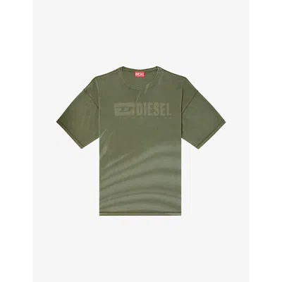 Diesel Mens 51f T-adjust-r13 Crewneck Cotton-jersey T-shirt