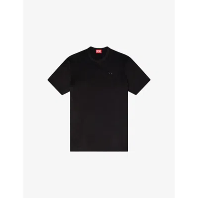 DIESEL MENS DIESEL T-ADJUST-SLITS-R17 CREWNECK COTTON-JERSEY T-SHIRT