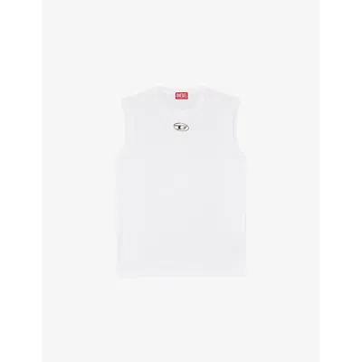 DIESEL MENS DIESEL T-BISCO-OD BRAND-PLAQUE COTTON TOP