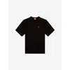 Diesel Mens 9xx T-boxt-t6 Logo-embroidered Cotton-jersey T-shirt In Black