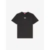 Diesel Mens 900 T-norm-iod Logo-embroidered Cotton-jersey T-shirt In Black