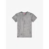 Diesel Mens 93ra T-norm-t8 Waxed Cotton-jersey T-shirt In Gray