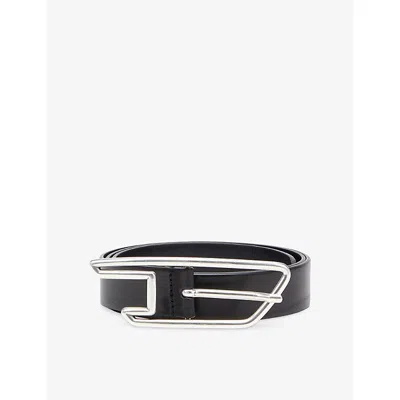Diesel Mens D-logo Buckle Leather Belt T8013
