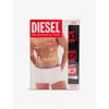 Diesel Mens Branded-waistband Pack Of Three Stretch-cotton Trunks E3784