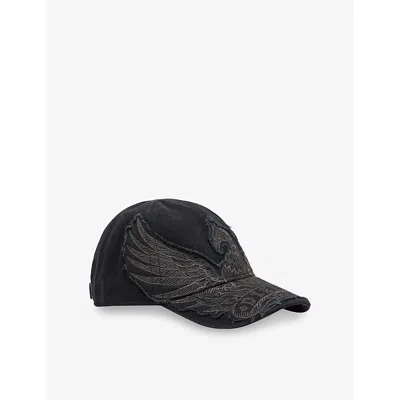 Diesel Mens Embroidered Pheonix Cotton-twill Baseball Cap 9xx