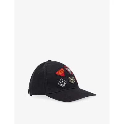 Diesel Mens Embroidered-patches Cotton-twill Baseball Cap 9xx