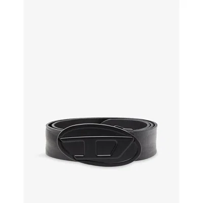 Diesel Mens H1669 B-1dr 2.0 Leather Belt In Black
