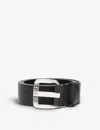 Diesel Mens T8013 B-star Ii Logo-embossed Leather Belt