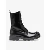 Diesel Leather Boots With Oval D Rein-forced Toe In T8013