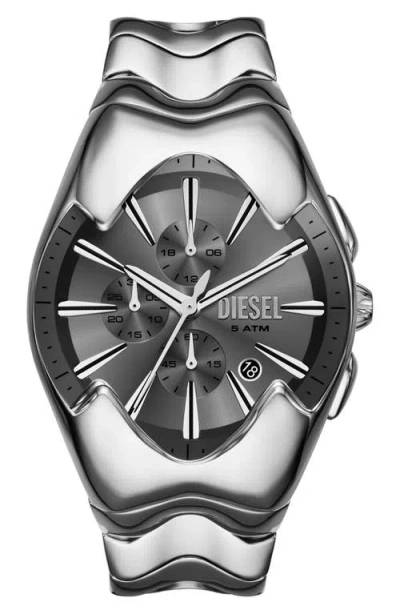 Diesel ® Mercurial Tonneau Chronograph Bracelet Watch, 45mm X 28mm In Red