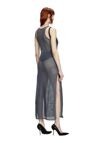 Diesel Mesh Beach Cover-up In Gray