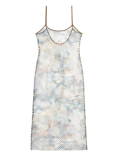 Diesel Mesh Beach Dress In Multi