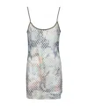 Diesel Mini Mesh Beach Dress With Open Back In Multi