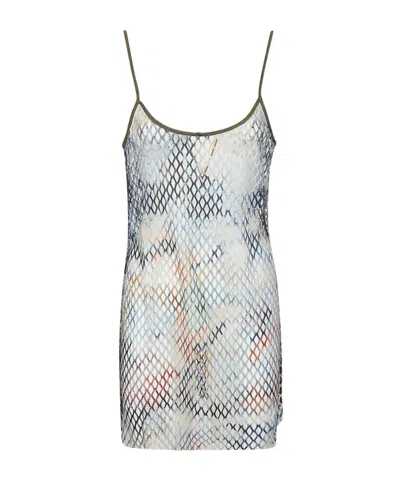 DIESEL DIESEL MESH MINI DRESS