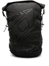 Diesel Mesh-panel Logo-print Backpack In Black