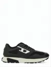 Diesel Mesh-panel Sneakers With Contrast Midsole In Black