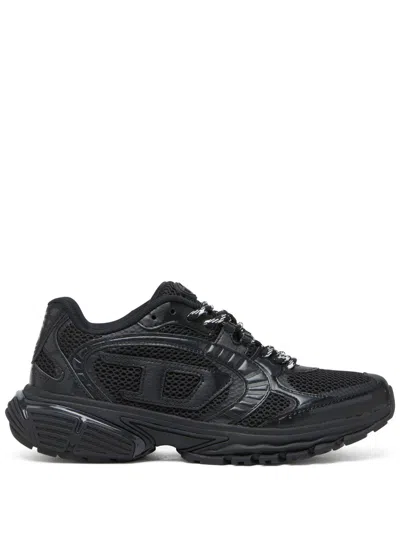 Diesel Sneakers Mit Netzeinsatz In Schwarz
