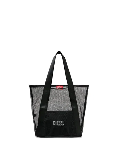 Diesel Kids' Mesh Strap Shoulder Bag In Blue