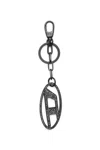 Diesel Metal Oval D Keyring With Crystals In Black