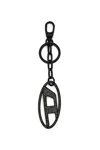 Diesel Metal Oval D Keyring With Crystals In Black