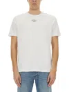 Diesel Oval-d Mold Print Cotton Jersey T-shirt In White