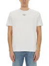 Diesel Oval-d Mold Print Cotton Jersey T-shirt In White