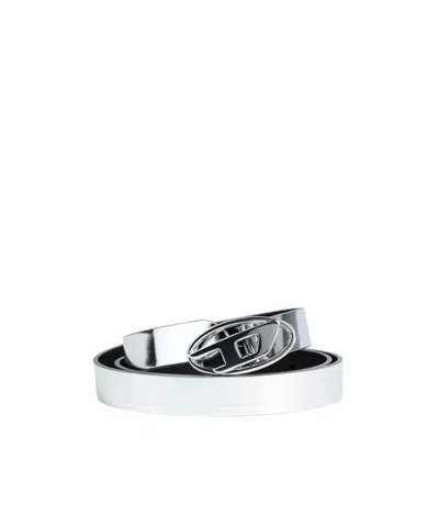 Diesel Metallic Belt In Red