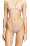 Diesel Metallic Briefs With Oval D Detail In Pink