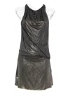 Diesel Short Dress With Metallic Effect In Black