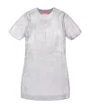 Diesel All-over Silver Mylar Ribbed Dress In White
