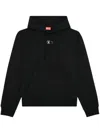 Diesel Relaxed Fit Hoodie With Classic Hood And Kangaroo Pocket In Black