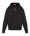 Diesel Relaxed Fit Hoodie With Classic Hood And Kangaroo Pocket In Black