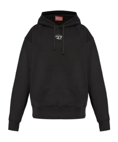 DIESEL METALLIC LOGO HOODIE