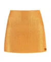 Diesel Metallic Mini Skirt In Orange