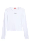 Diesel ® Metallic Oval D Cutout T-shirt In Gray